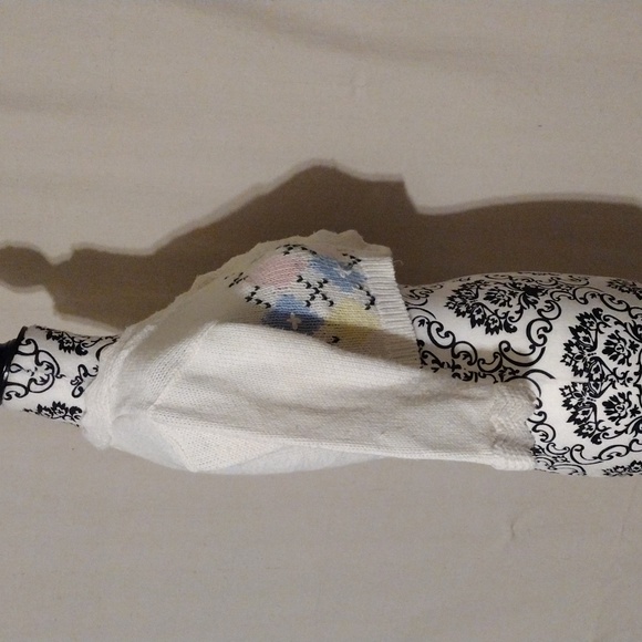 ESPRIT MINI Cardigan Argyle Button Up knit Pastel Long Sleeve Juniors XS to S ? - Picture 4 of 12